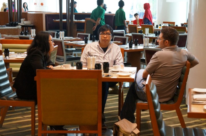 Rina, Beldi (owner Kiss Group) and Matt