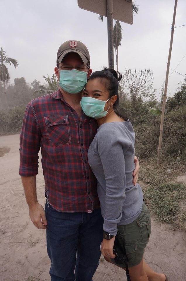 hujan debu di Berastagi kemaren