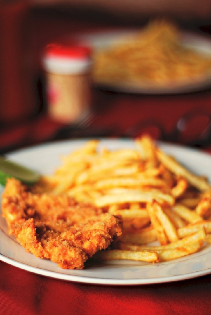 schnicel (nulisnya lupa) pizza rumba