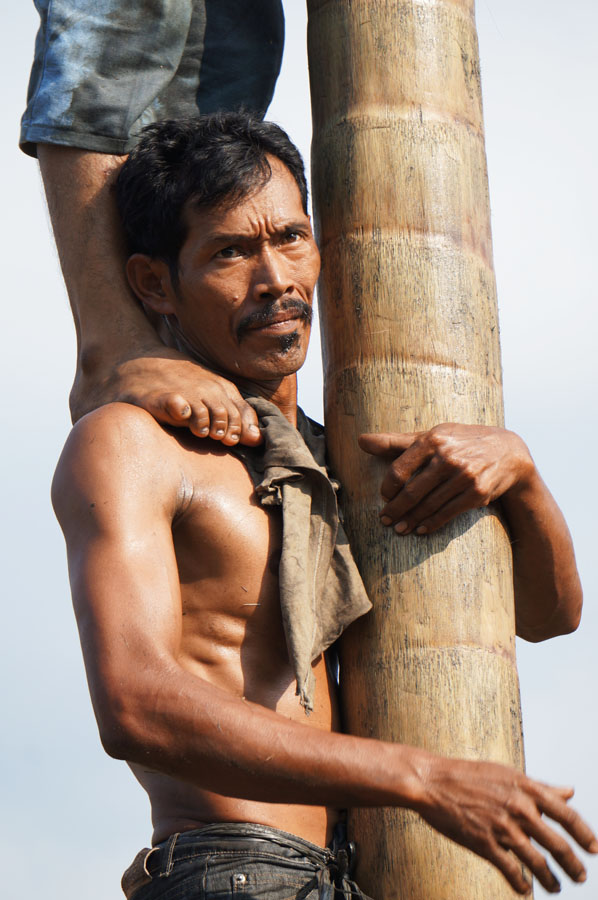 Perlombaan khas 17 Agustus - Panjat Pinang