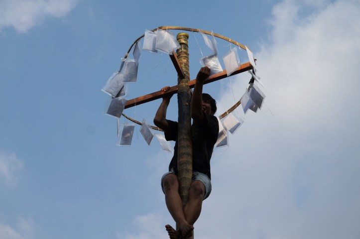 Perlombaan khas 17 Agustus - Panjat Pinang